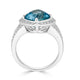 3.27ct Aquamarine ring with 0.42tct diamonds set in 14K white gold