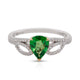 1.10Ct Tsavorite Ring With Designer 0.24Tct Diamond 14Kt Two Tone Gold Band