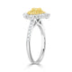 0.25ct Yellow Diamond Ring with 0.95tct Diamonds set in 14K Two Tone Gold