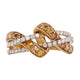 0.64ct Orange Diamonds Rings with 0.44tct diamonds set in 14K yellow gold