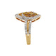 0.52Tct Yellow Diamond Ring With 0.35Tct White Diamond Hug Halo In 14Kt Yellow Gold