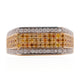 0.45tct Orange Diamond ring with 0.25tct diamonds set in 14K yellow gold