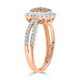 0.28tct Pink Diamonds ring with 0.43tct diamonds set in 14K rose gold