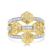 1.66Tct Yellow Diamond Ring With 0.30Tct Diamonds In 14K Two Tone Gold