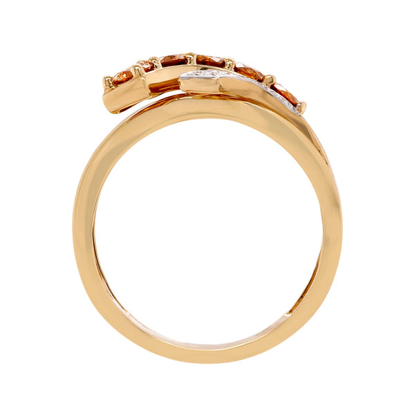 0.74Tct Yellow Diamond Ring With 0.10Tct Diamonds In 14K Yellow Gold