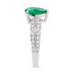 1.30ct Emerald ring with 0.33ct diamonds set in 14K white gold