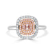 0.19ct Pink Diamond Ring with 0.27tct Diamonds set in 14K Two Tone Gold