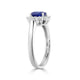 1.16Ct Sapphire Ring With 0.23Tct Diamonds Set In 14K White Gold