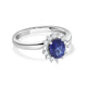 1.16Ct Sapphire Ring With 0.23Tct Diamonds Set In 14K White Gold