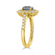 1.27ct Sapphire Rings  with 0.54tct diamonds set in 14KT yellow gold