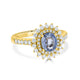 1.27ct Sapphire Rings  with 0.54tct diamonds set in 14KT yellow gold