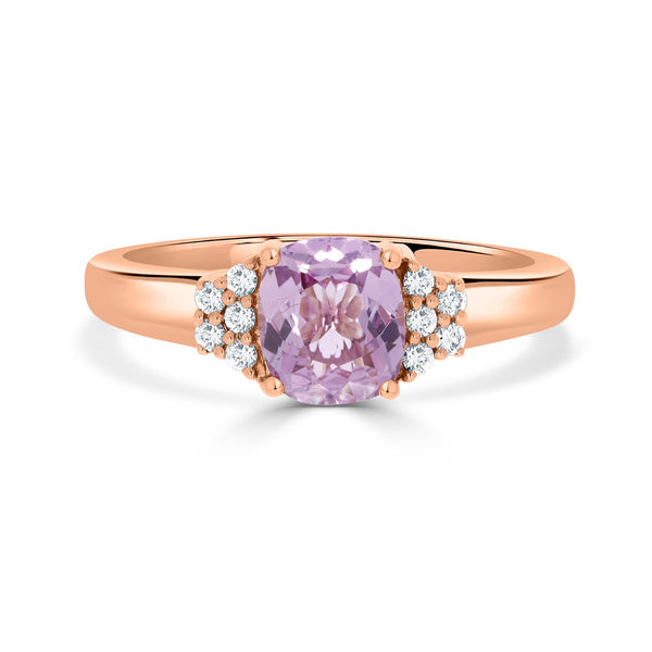 1.22ct Sapphire Rings with 0.10tct diamonds set in 14KT rose gold