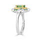 2.47tct Tasavorite Ring With 0.10tct Diamonds Set In 14kt Two Tone Gold