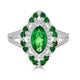 1.47tct Tsavorite ring with 0.24tct diamonds set in 14K white gold