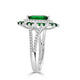 1.47tct Tsavorite ring with 0.24tct diamonds set in 14K white gold