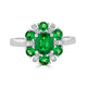 1.79tct Tsavorite ring with 0.14tct diamonds set in 14K white gold