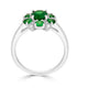 1.79tct Tsavorite ring with 0.14tct diamonds set in 14K white gold