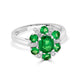 1.79tct Tsavorite ring with 0.14tct diamonds set in 14K white gold