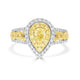 0.52tct Yellow Diamond Ring with 0.81tct Diamonds set in 14K Two Tone gold