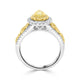 0.52tct Yellow Diamond Ring with 0.81tct Diamonds set in 14K Two Tone gold