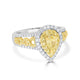 0.33ct Pink Diamond Ring with 0.7tct Diamonds set in 14K Two Tone Gold