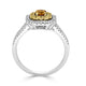 0.28ct Yellow Diamond ring with 0.56tct diamond accents set in 14K two tone gold