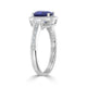 1.46ct Sapphire Ring with 0.27tct Diamonds set in 14K White Gold