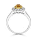 0.32ct Orange Diamond ring with 0.39tct diamond accents set in 14K two tone gold