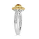 0.31ct Orange Diamond ring with 0.41tct diamond accents with 14K two tone gold