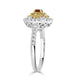 0.22ct Orange Diamond ring with 0.80tct diamond accents set in 14K two tone gold