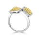 0.25tct Yellow Diamond Ring with 0.73tct Diamonds set in 14K Two Tone gold