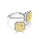 0.25tct Yellow Diamond Ring with 0.73tct Diamonds set in 14K Two Tone gold