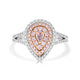 0.16ct Pink Diamond Ring with 0.60tct Diamonds set in 14K Two Tone Gold