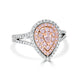 0.16ct Pink Diamond Ring with 0.60tct Diamonds set in 14K Two Tone Gold