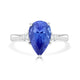 3.26ct Tanzanite Ring with 0.27tct Diamonds set in 14K White Gold