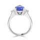 3.26ct Tanzanite Ring with 0.27tct Diamonds set in 14K White Gold