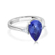 3.26ct Tanzanite Ring with 0.27tct Diamonds set in 14K White Gold