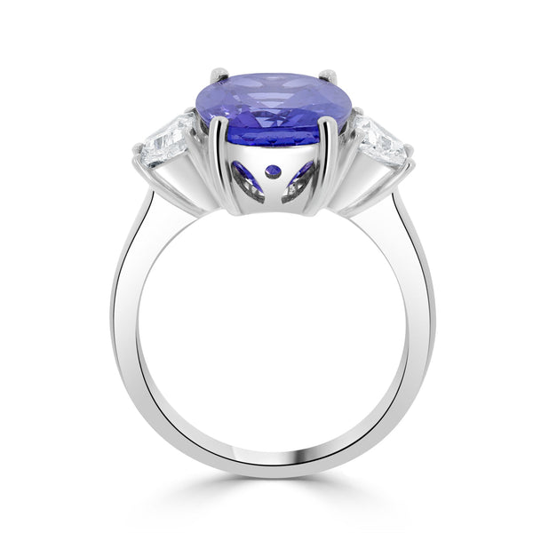 5.9 Tanzanite Rings with 0.71tct Diamond set in 18K White Gold