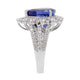 9.56ct Tanzanite ring with 1.67tct diamonds set in 14K white gold