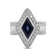 2.92Ct Tanzanite Ring With 0.82Tct Diamonds In 14K White Gold