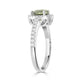 1.38 Demantoid Garnet Rings with 0.33tct Diamond set in 14K White Gold