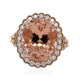 18.70Ct Morganite Ring With 1Tct Diamonds Halo In 14K Two Tone Gold