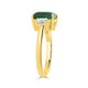 3.51ct Emerald Ring With 0.38tct Diamonds Set In 18kt Yellow Gold