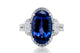 7.93ct Tanzanite ring with 1.03tct diamonds set in 18K white gold