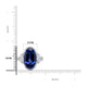 7.93ct Tanzanite ring with 1.03tct diamonds set in 18K white gold