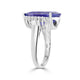 8.58 Tanzanite Rings with 0.48tct Diamond set in 14K White Gold