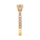 0.56ct Radiant Diamond Ring With 0.42tct Diamond Accents In 14K Yellow Gold