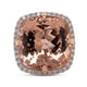 24.15Ct Morganite Ring With 0.87Tct Diamond Halo In 14K White Gold