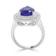 4.86ct Tanzanite Ring with 0.69tct Diamonds set in 14K White Gold