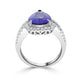 3.92Ct Tanzanite With 0.49Tct Diamonds Set In 14K White Gold